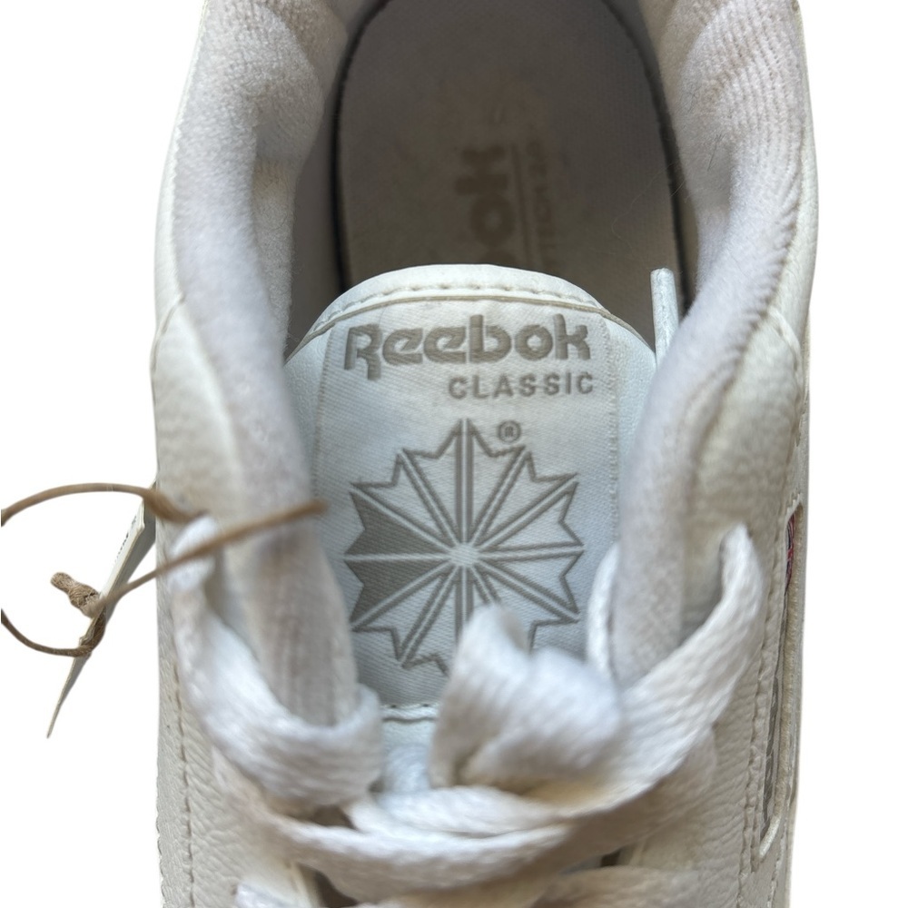 Classic Renaissance Reebok Women's White Leather Platform Sneaker - Picture 3 of 7
